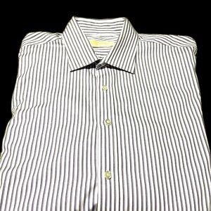 Michael Kors Strip Men’s Long Sleeve Dress Shirt sz 34/35, -16 1/2